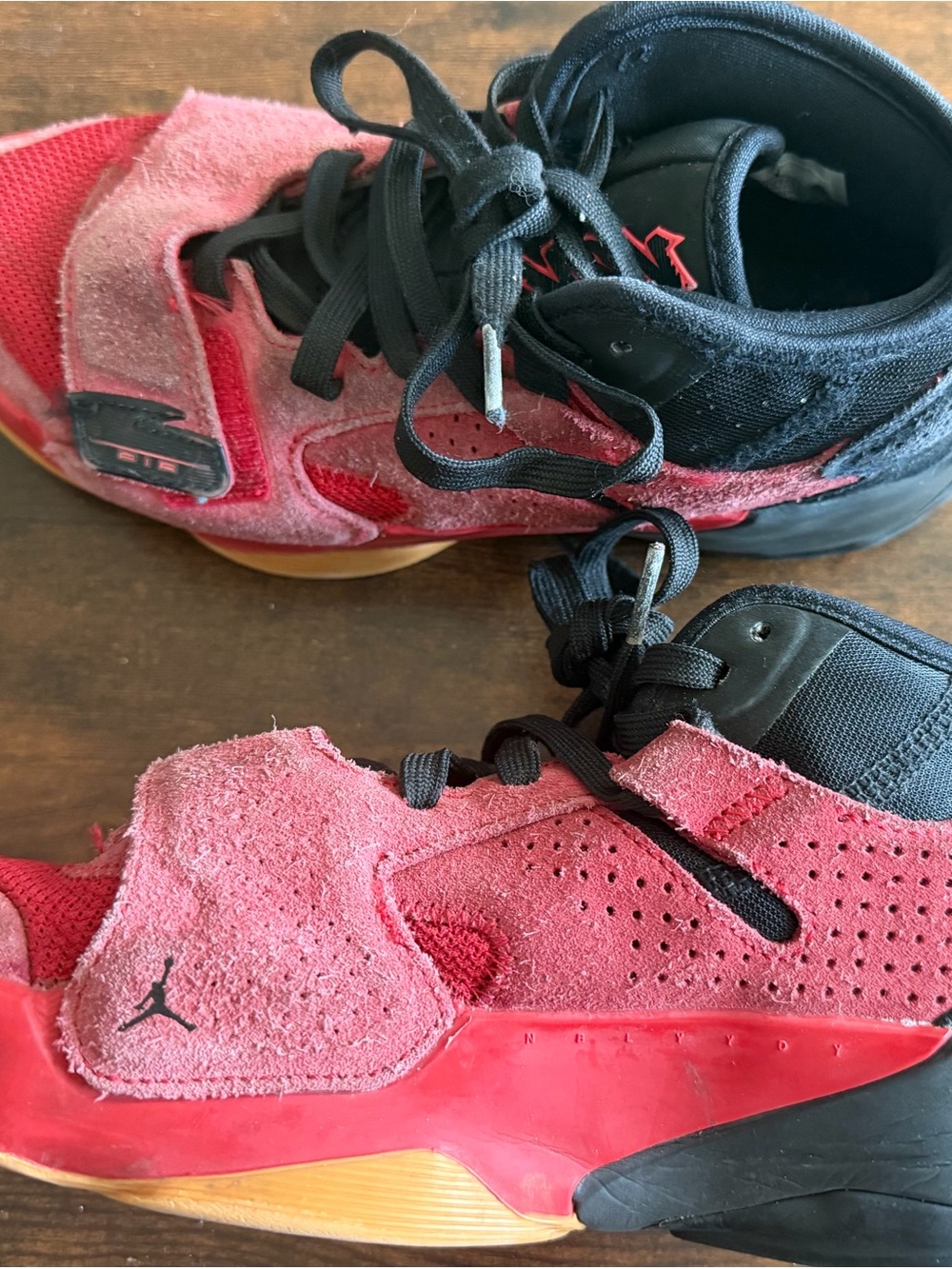 Nike Air Jordan Zion 2 Red Black Basketball Shoes Youth Size 5.5Y
